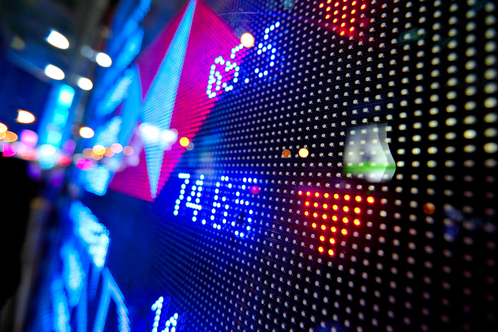 stock market price display abstract